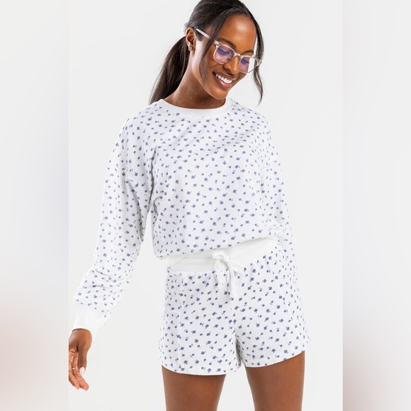 Cindie Ditsy Floral Lounge Sweatshorts - Picture 1 of 3